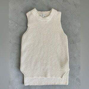 MADEWELL ribbed knit Cotton tank top sleeveless size XS cream